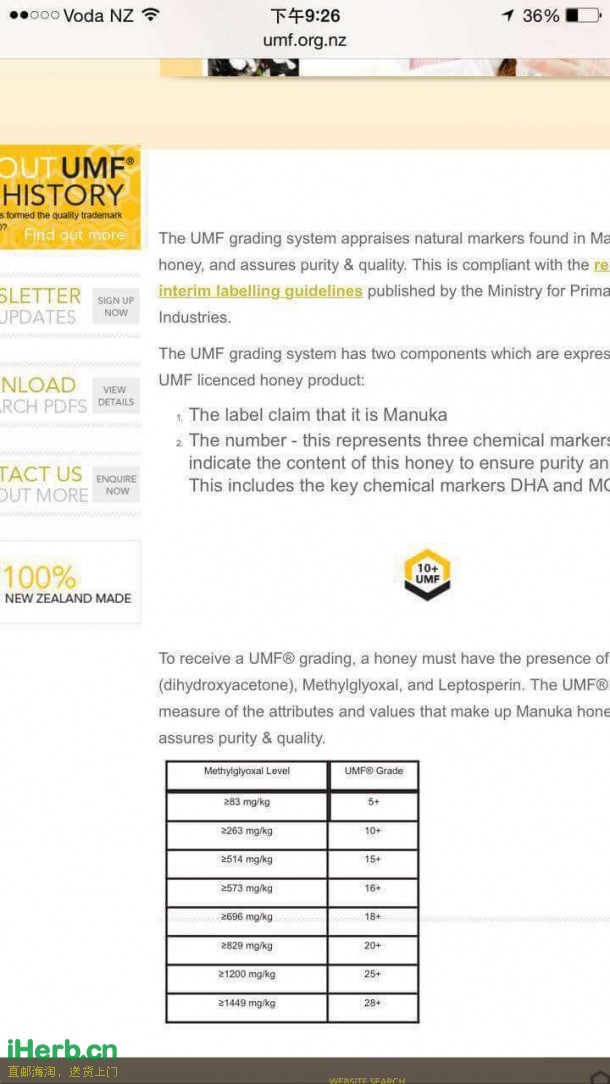 新西兰麦卢卡蜂蜜umf与mgo的转换算法 营养 保健 养生